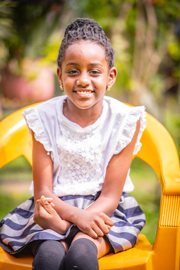 Shalom Favor, a child in OIGOK's program in Uganda
