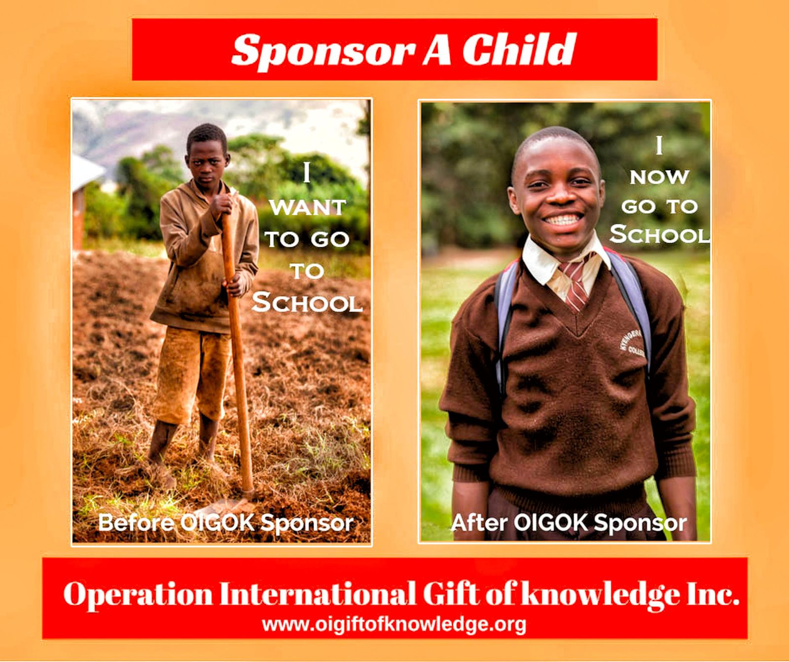 Children in OIGOK's education program in Uganda, East Africa